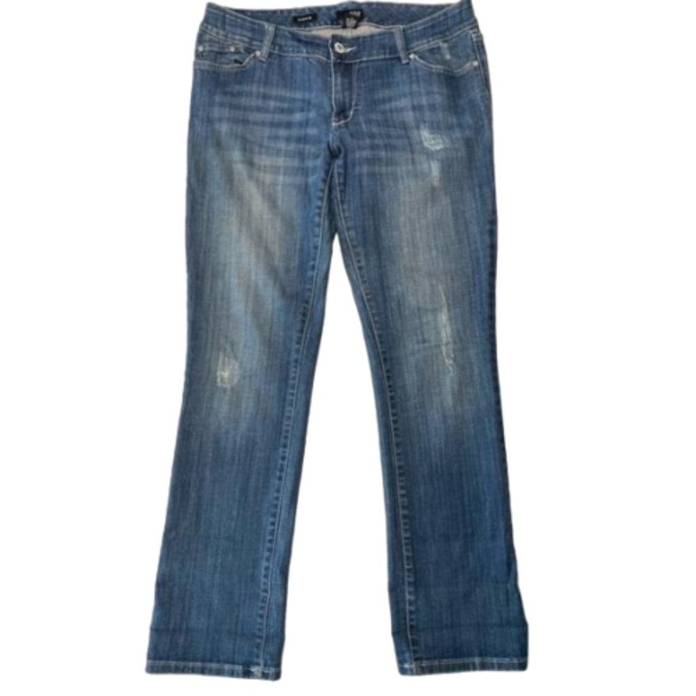 a.n.a  A New Approach Modern Fit Straight Leg Distressed Jeans Size 12 #0882